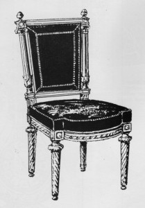 chaise à colonnes détachées Louis XVI | Atelier Patrice Bricout