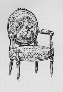 fauteuil à médaillon Louis XVI | Atelier Patrice Bricout