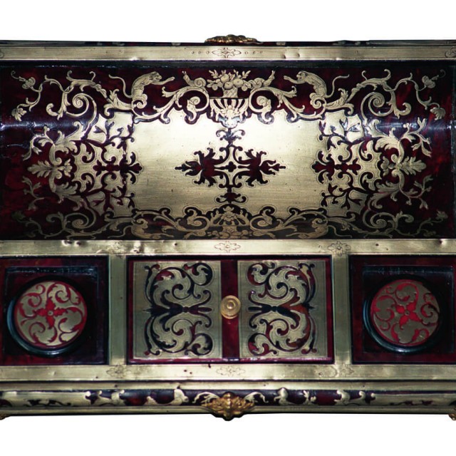 brouillon - plumier Louis XIV rest001 | Atelier Patrice Bricout Plumier Louis XIV « contrepartie » – Marqueterie Boulle