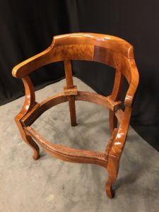 fauteuil de bureau Napoléon III restauration atelier Patrice Bricout
